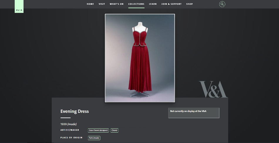 シャネルの三色イブニング・ドレス：1938-1939年 | モードの世紀